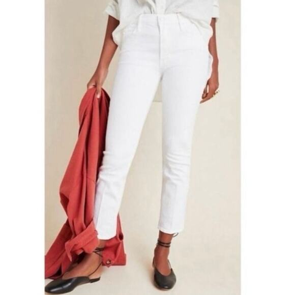 MOTHER The Mid Rise Dazzler Ankle Jean Fairest of Them All Wash White Size 31 - Picture 1 of 16